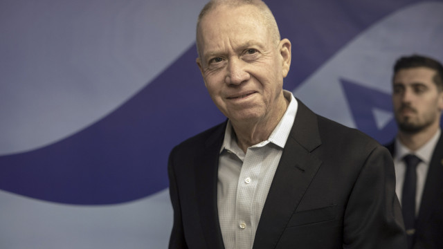 Israel Defence Minister Yoav Galant arrives to attend a weekly cabinet meeting at the Prime Minister office in Jerusalem